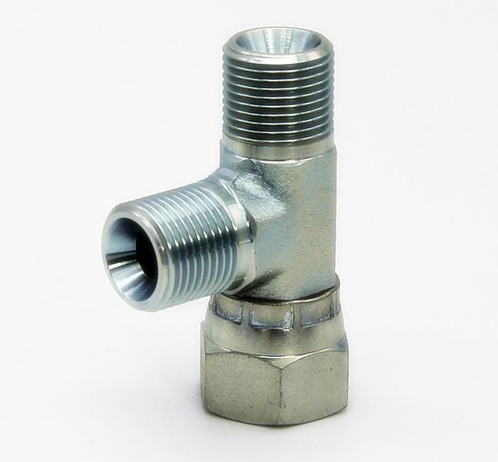 BSP Hydraulic Fittings Adapter Swivel Run Tee-2